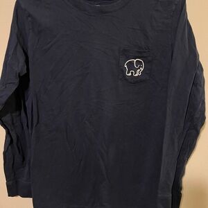 Ivory Ella Long Sleeve Lacrosse T-shirt In Navy Blue Medium Women's